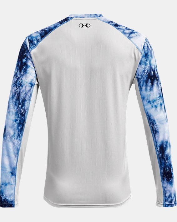 Men's UA Iso-Chill Shorebreak Camo Long Sleeve, Blue, pdpMainDesktop image number 5